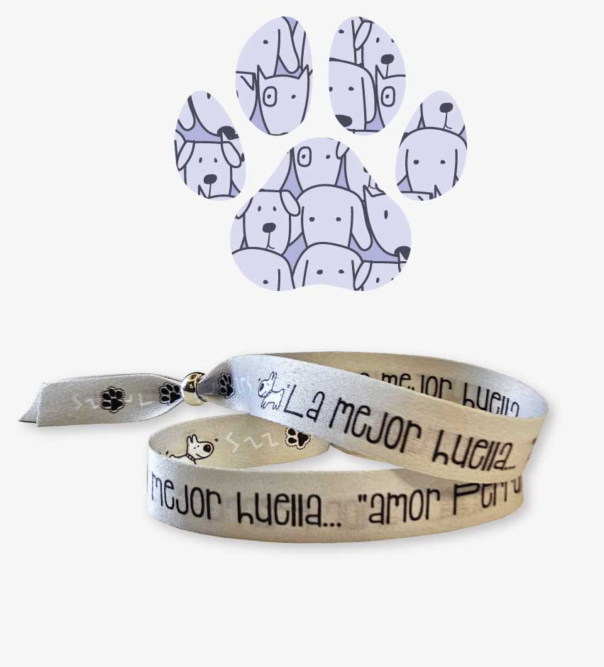 Pulseras de tela mensajes positivos